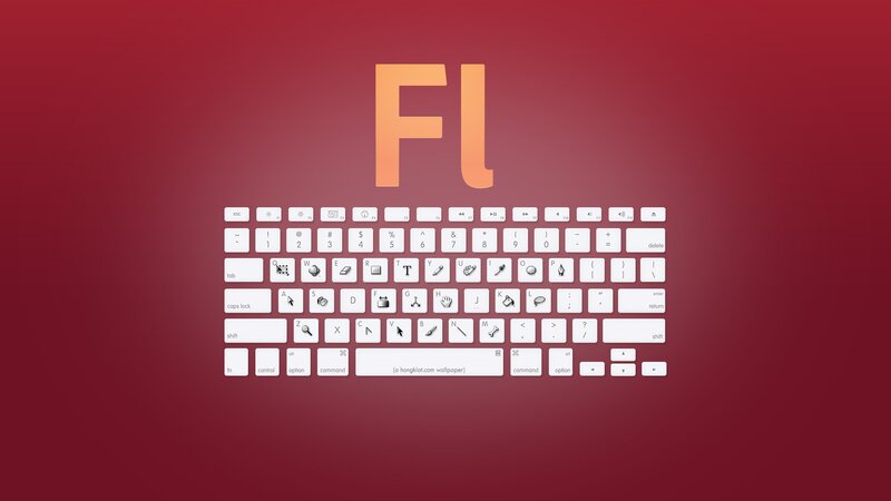 FL logo on keyboard wallpaper
