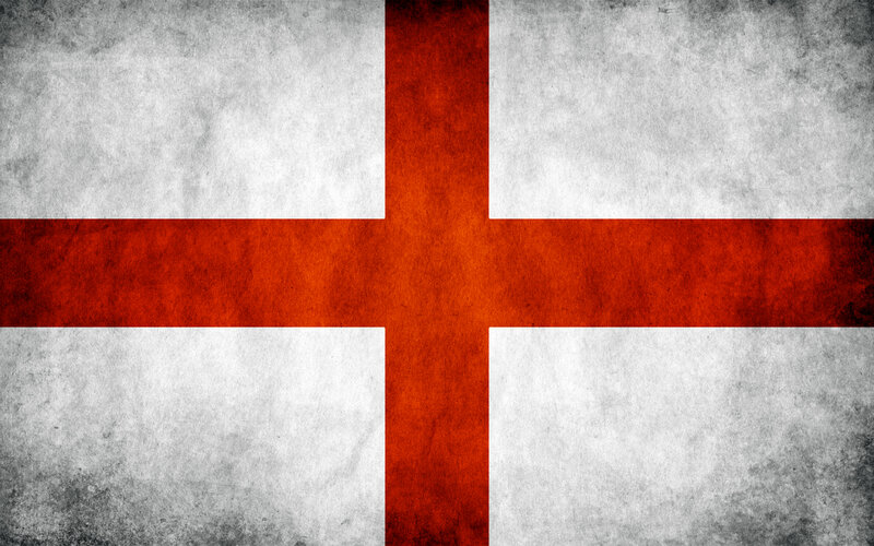 Flag of England — Red, Gritty, Illustration