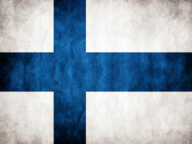 Flag of Finland with distressed texture