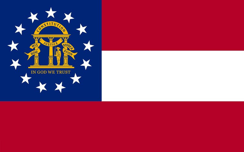 Flag of Georgia — Blue