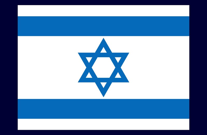 Flag of Israel — Blue, Neutral, Vector Art
