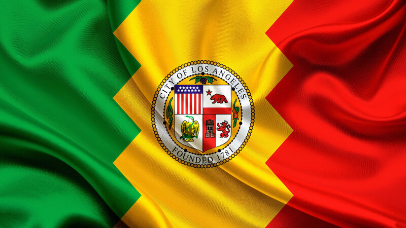 Flag of Los Angeles — Green