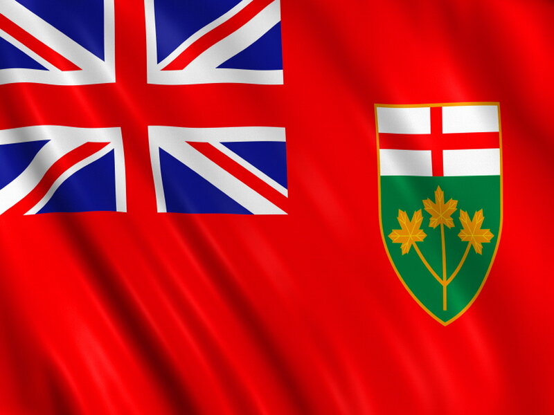 Flag of Ontario — Red