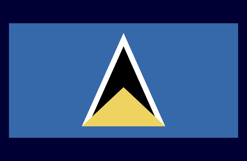 Flag of Saint Lucia — Blue, Neutral