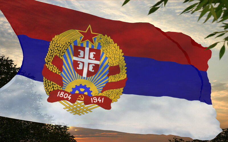 Flag of Yugoslavia — Red, Dramatic