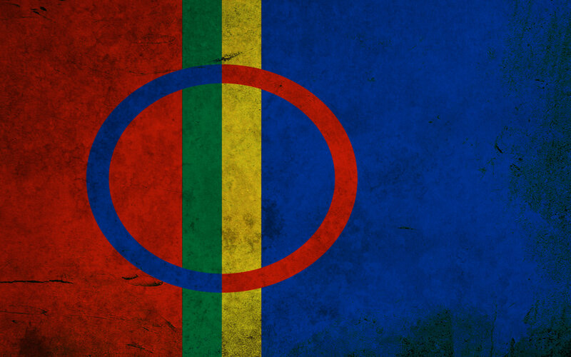 Flag with Circle and Stripes