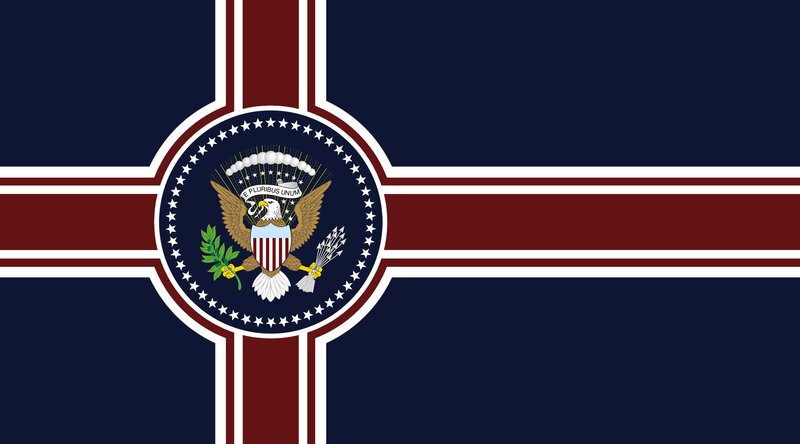 Flag with Eagle Emblem — Blue
