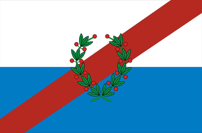 Flag with Laurel Wreath