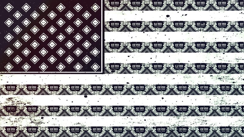 Flag with Patterned Design