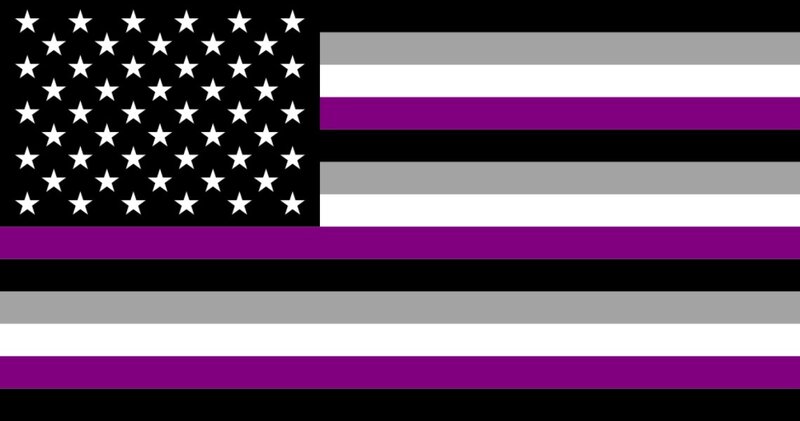 Flag with Purple Stripe