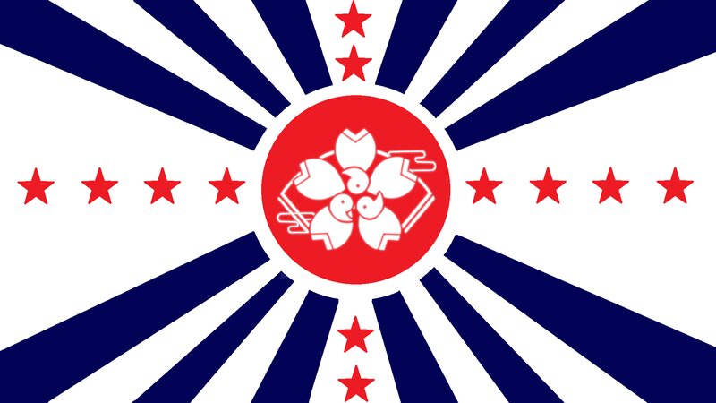 Flag with Red Circle