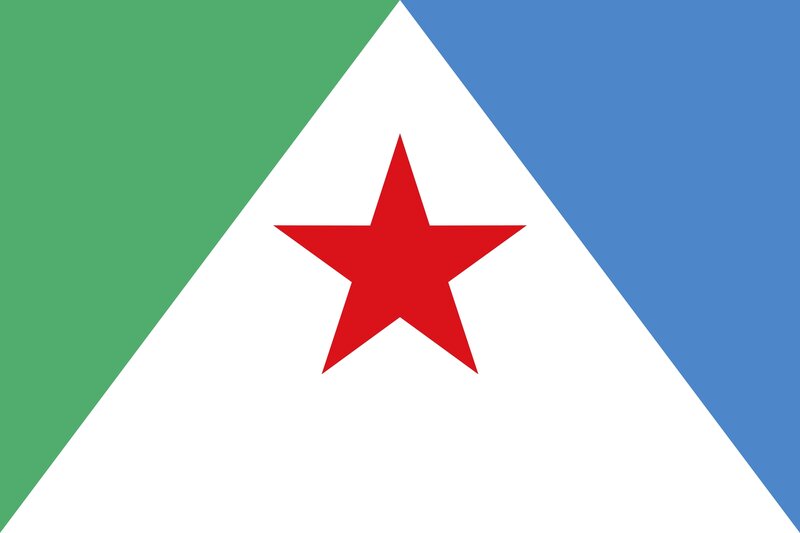 Flag with Red Star
