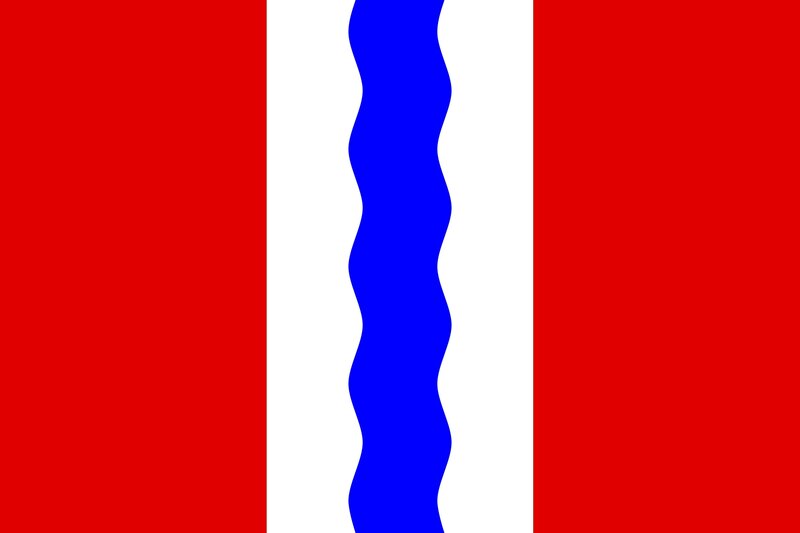 Flag with Red White and Blue