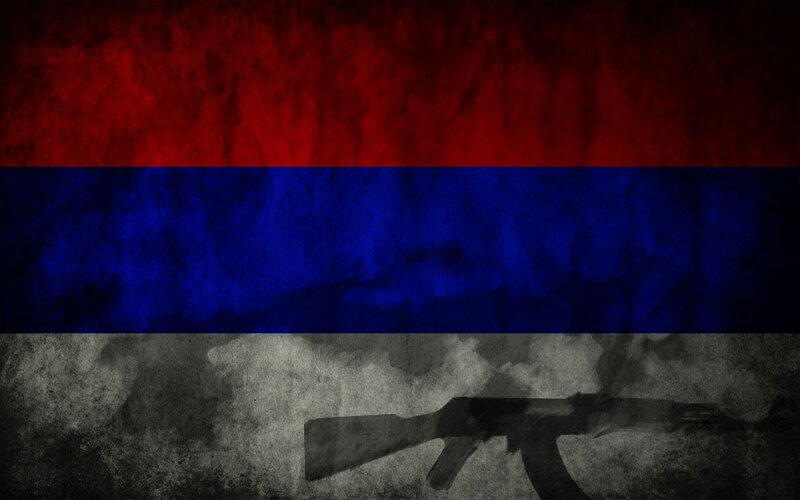 flag with rifle silhouette