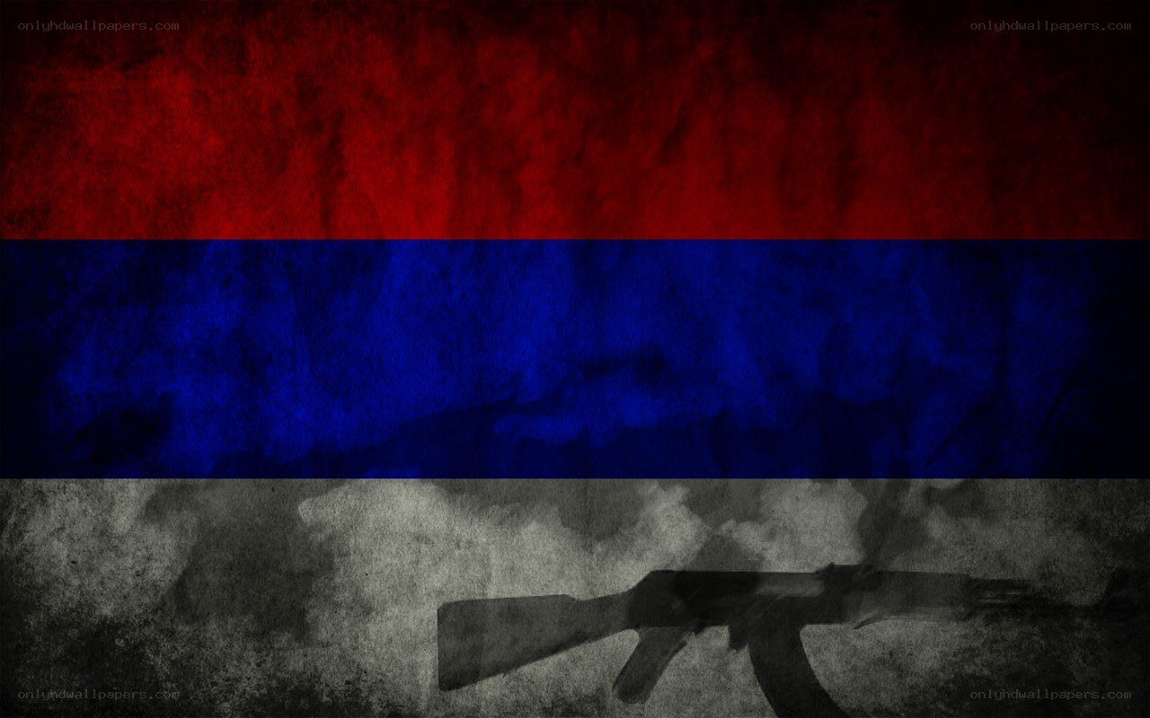 flag with rifle silhouette