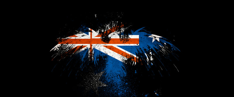 Flag with Splatter Effect