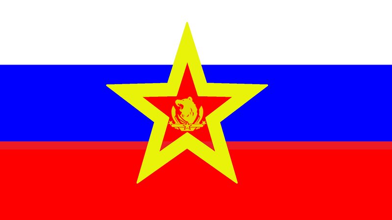 Flag with Star Emblem — Red