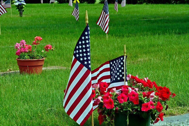 Flags at Gravesites
