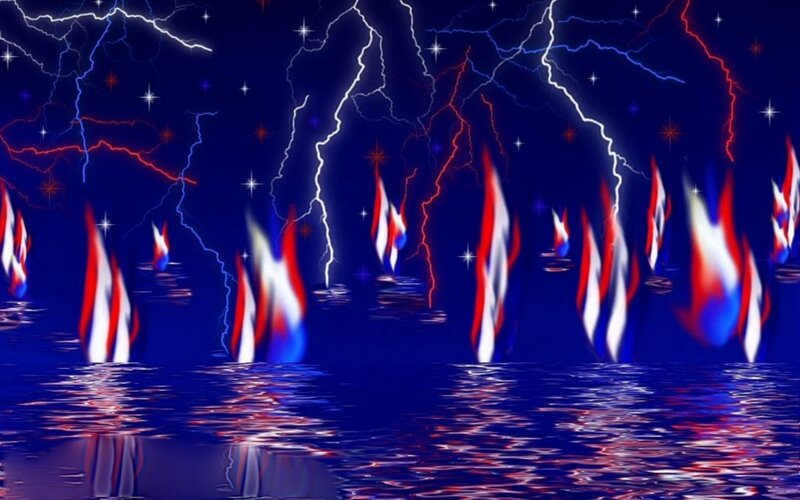 Flags in Water