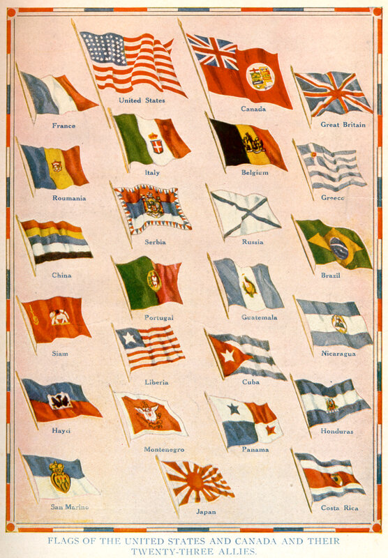 Flags of Allies in WWI