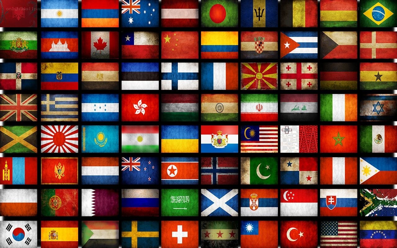 Flags of the world collage