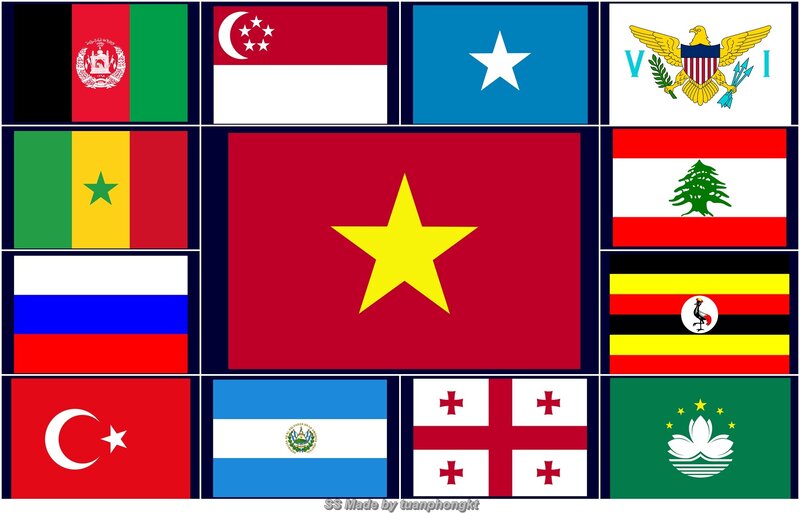 Flags of various countries