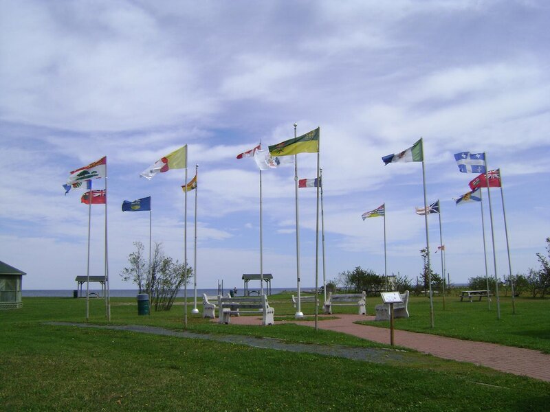 Flags on Flagpoles — Green