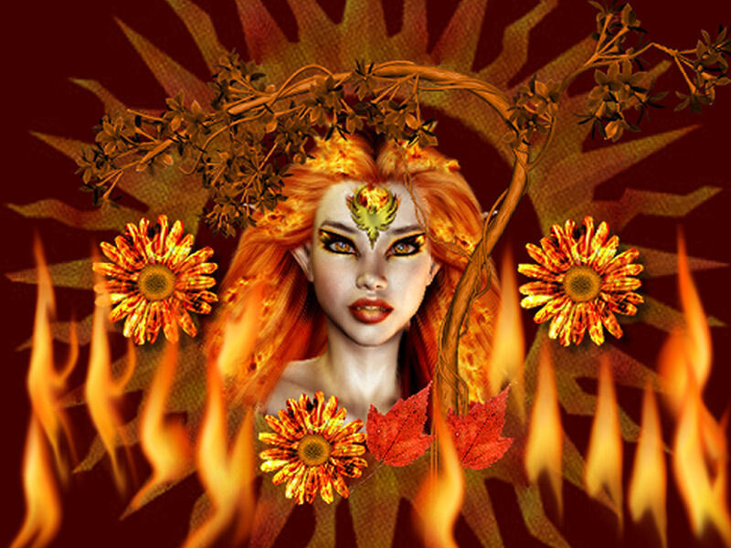 flame and flower goddess