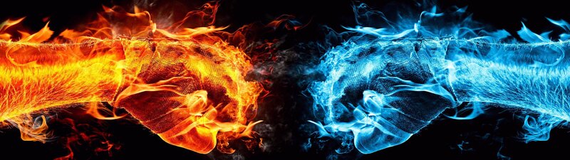 Flame and Ice Fists — Orange