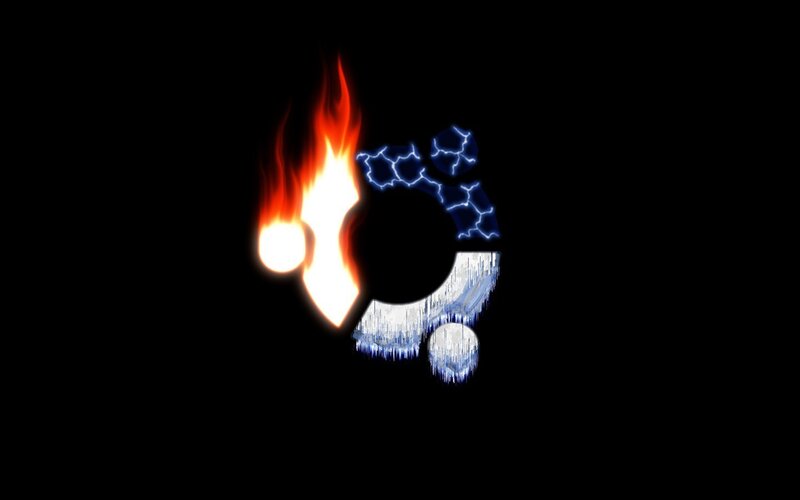 flame and lightning logo