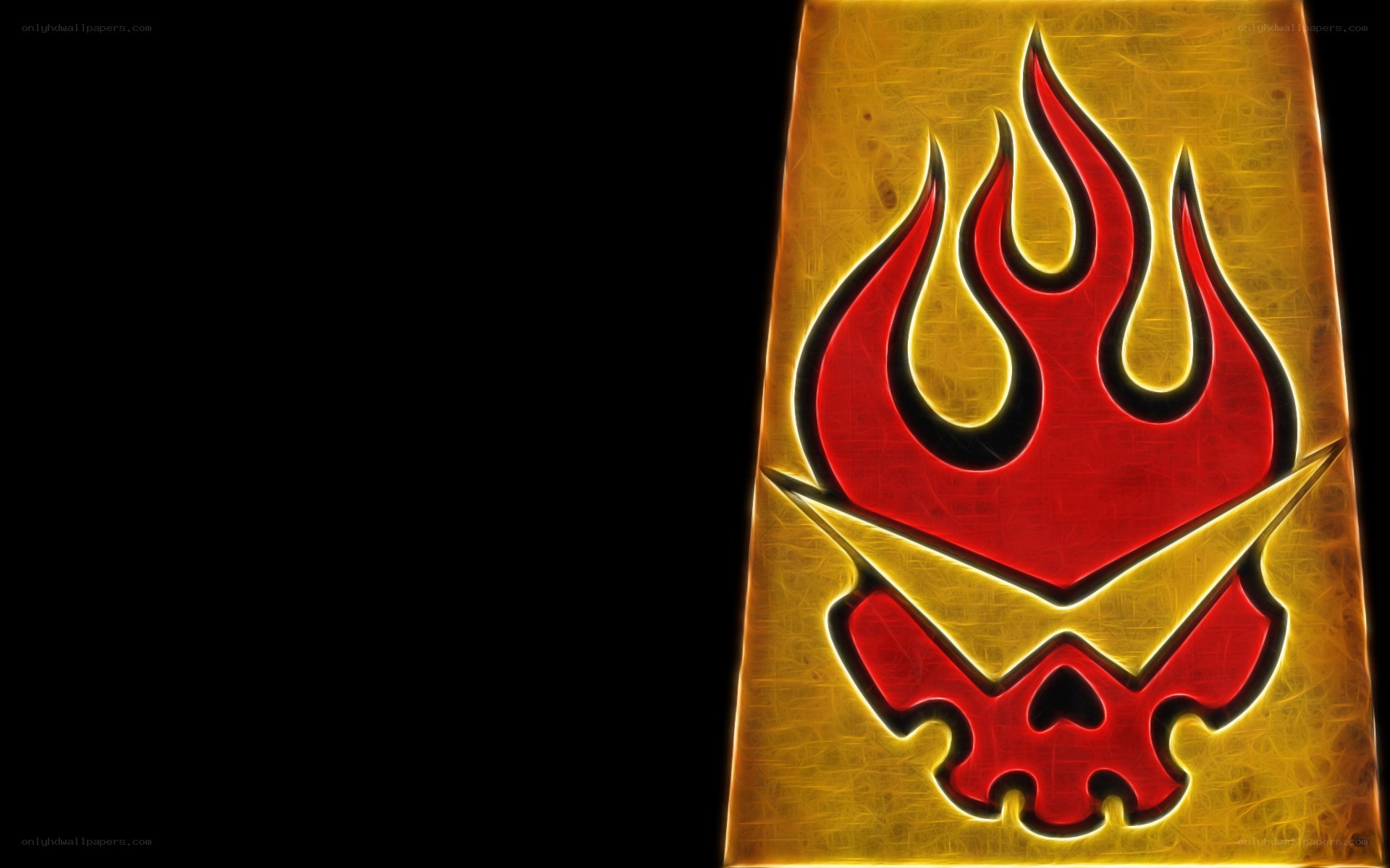 flame and skull emblem