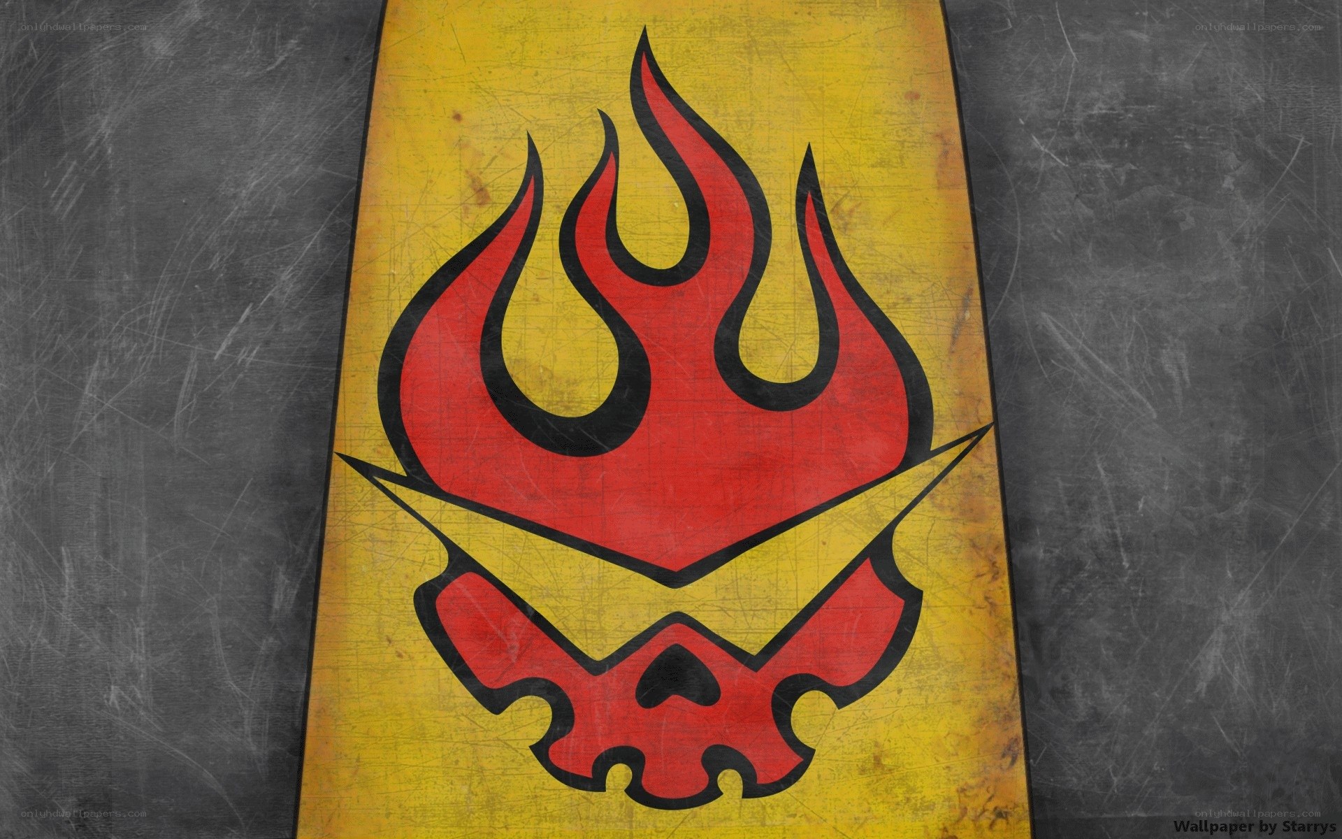 flame and skull emblem