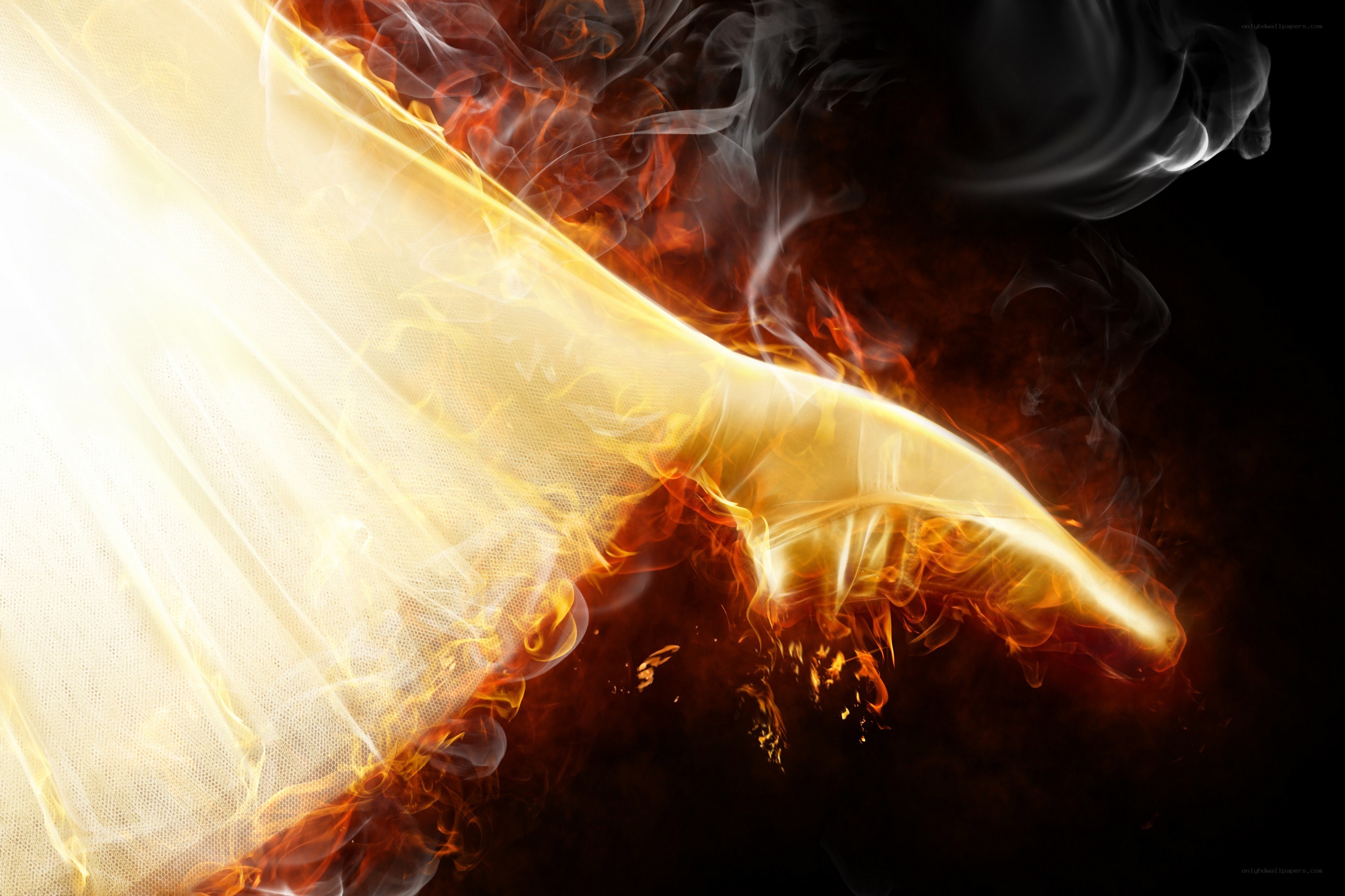 flame and smoke abstract art