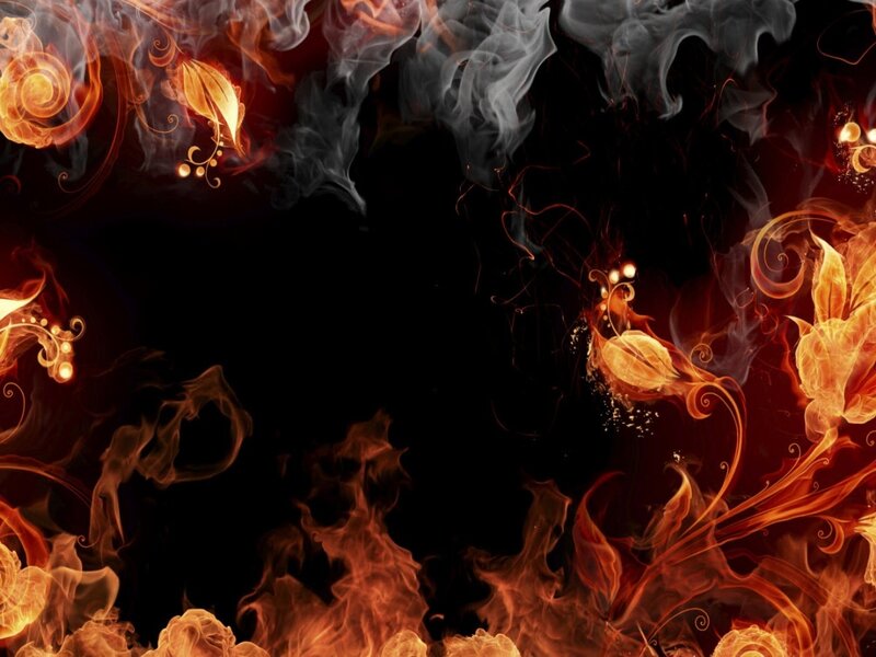 flame and smoke abstract art