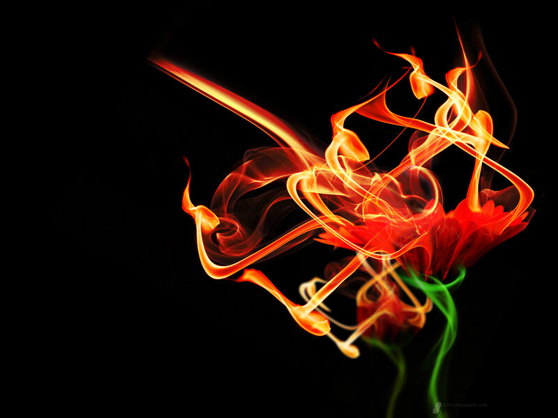 Flame and smoke art