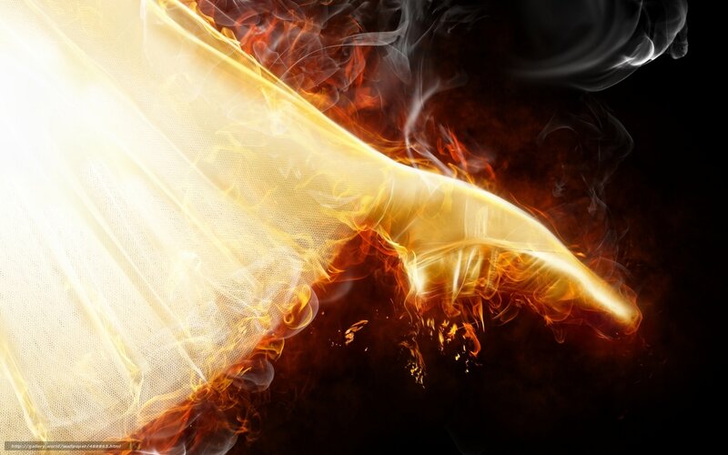 flame and smoke hand
