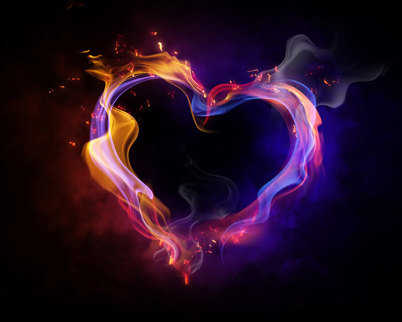 Flame and Smoke Heart