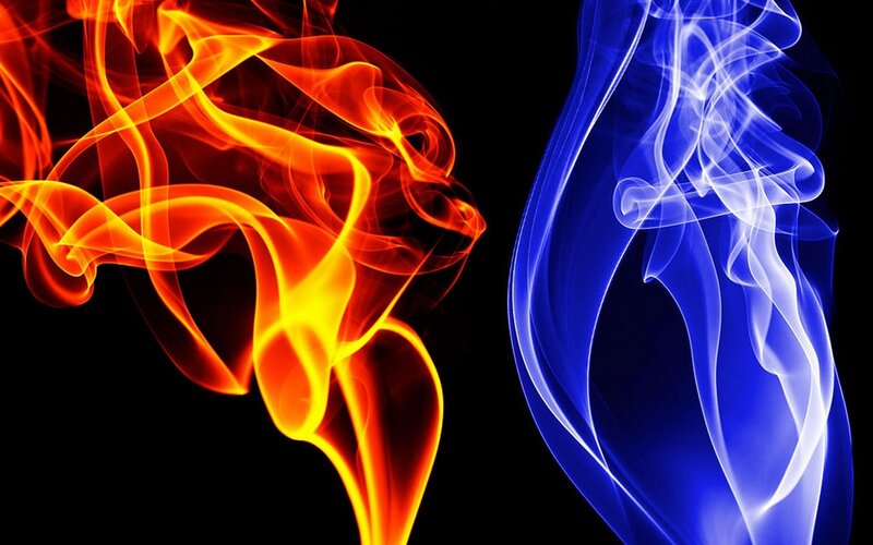 Flame and Smoke Patterns — Red, Dramatic, Abstract, Fire, Orange