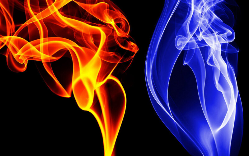 Flame and Smoke Patterns — Red, Dramatic, Digital Art
