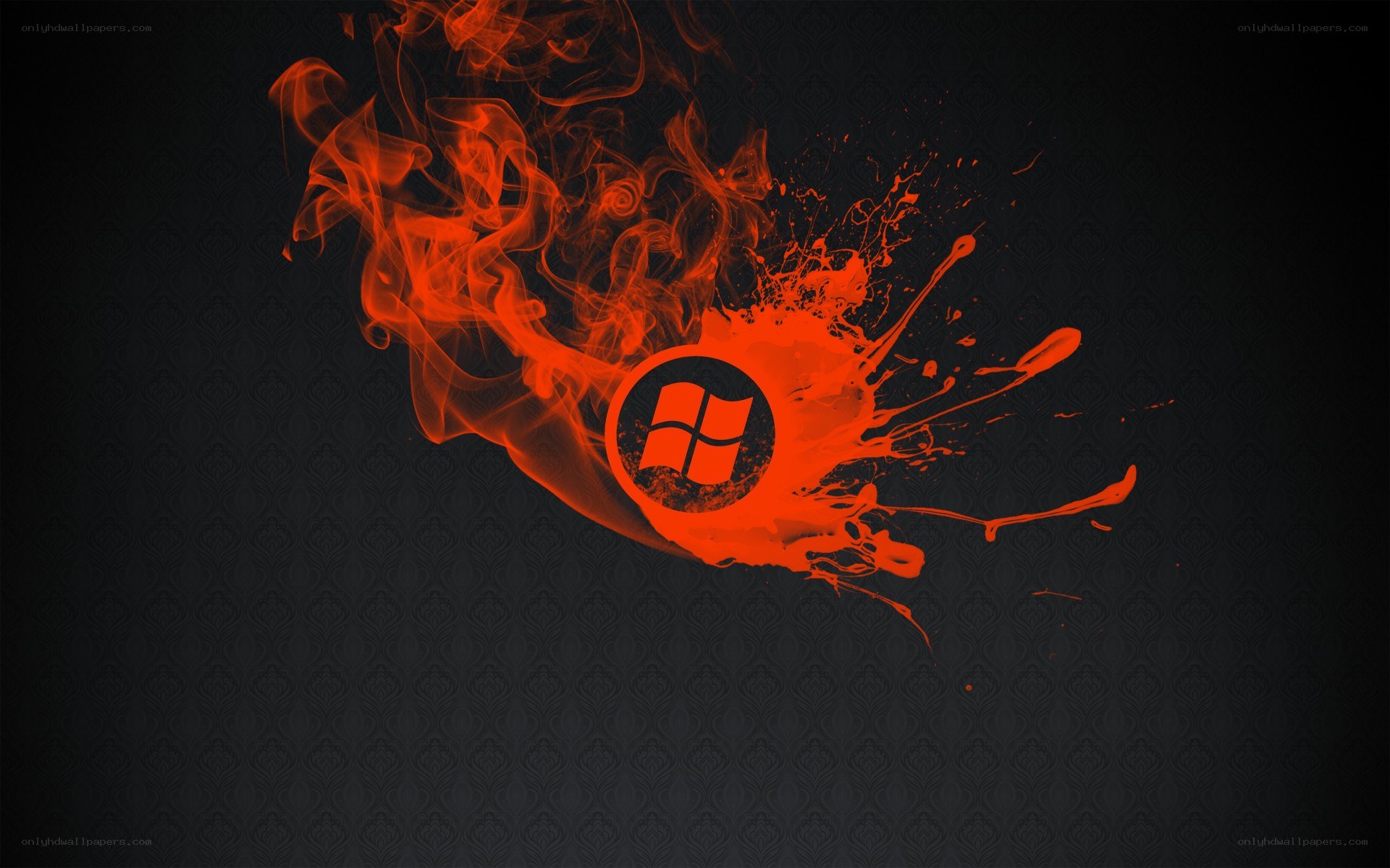 flame and smoke windows logo