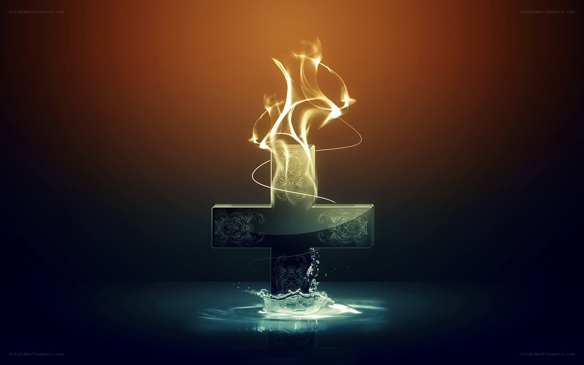 flame and water cross