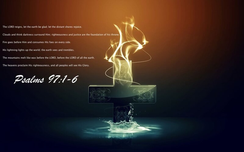 Flame and Water Cross — Black
