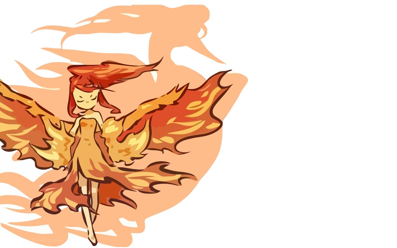 flame angel character art