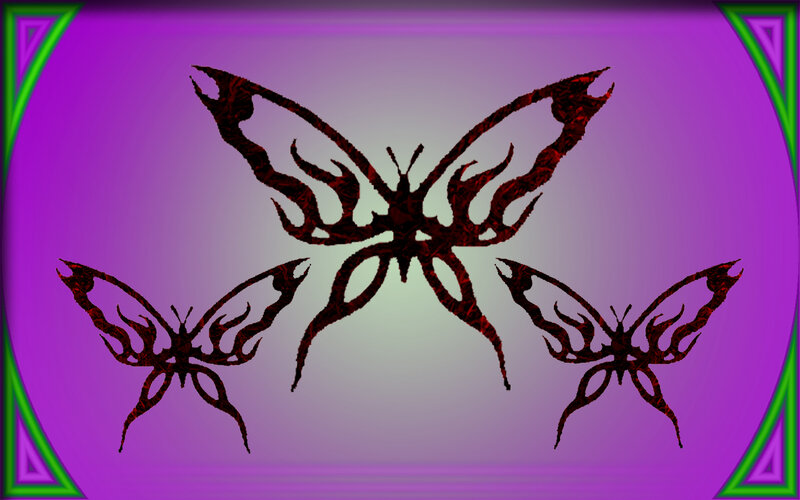 flame butterfly design
