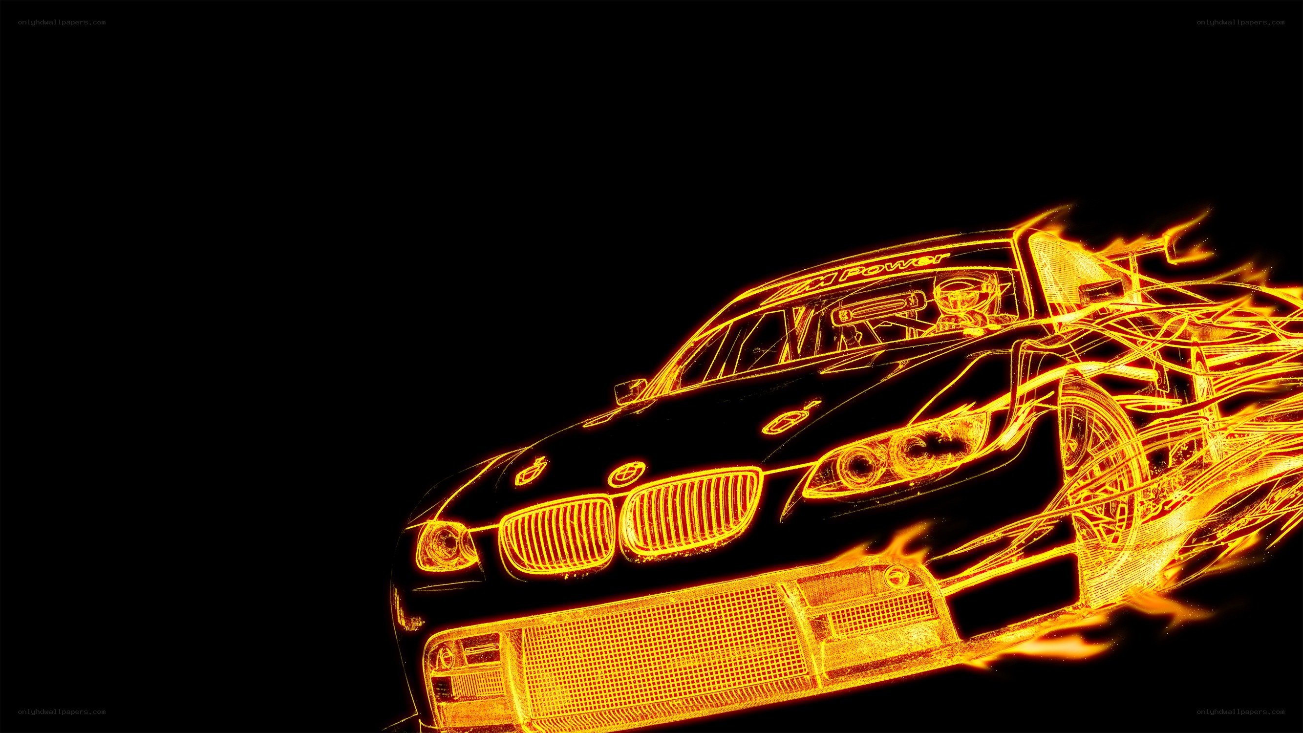 flame car outline
