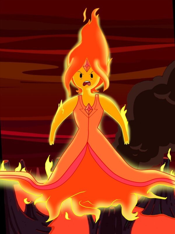 Flame Character in Dress