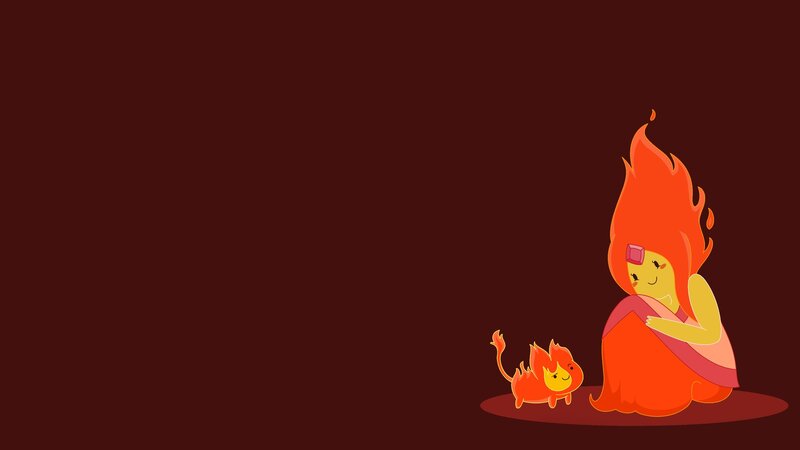 Flame Character with Kitten