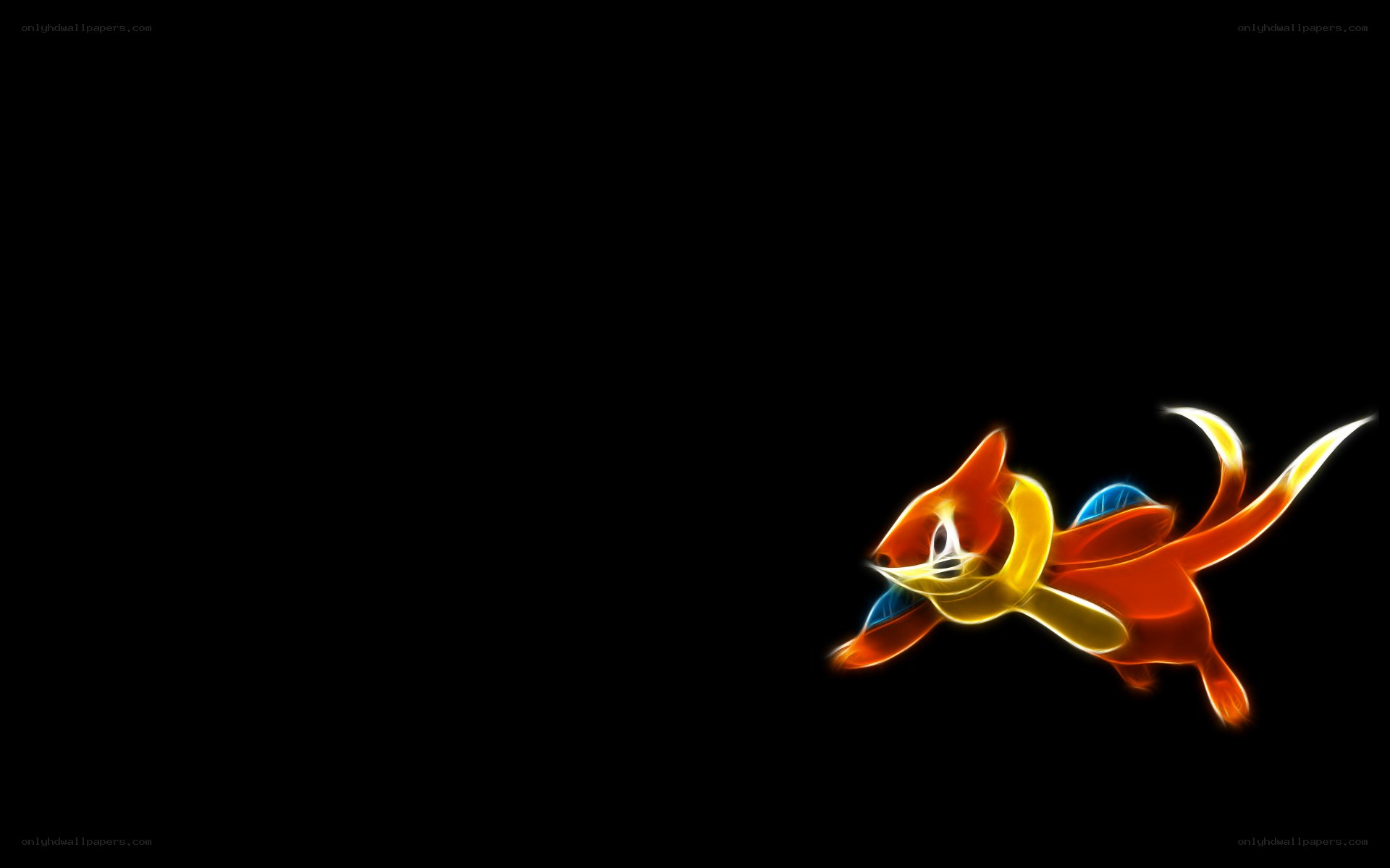 Flame-colored Pokémon in motion