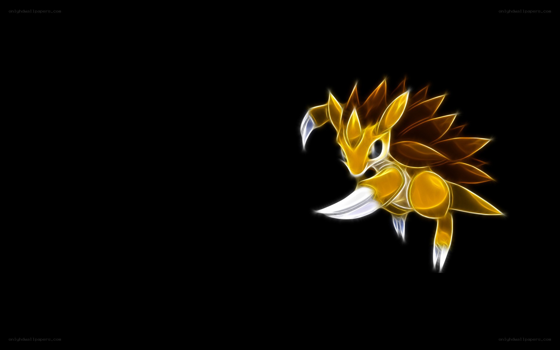 Flame-colored Pokémon on black