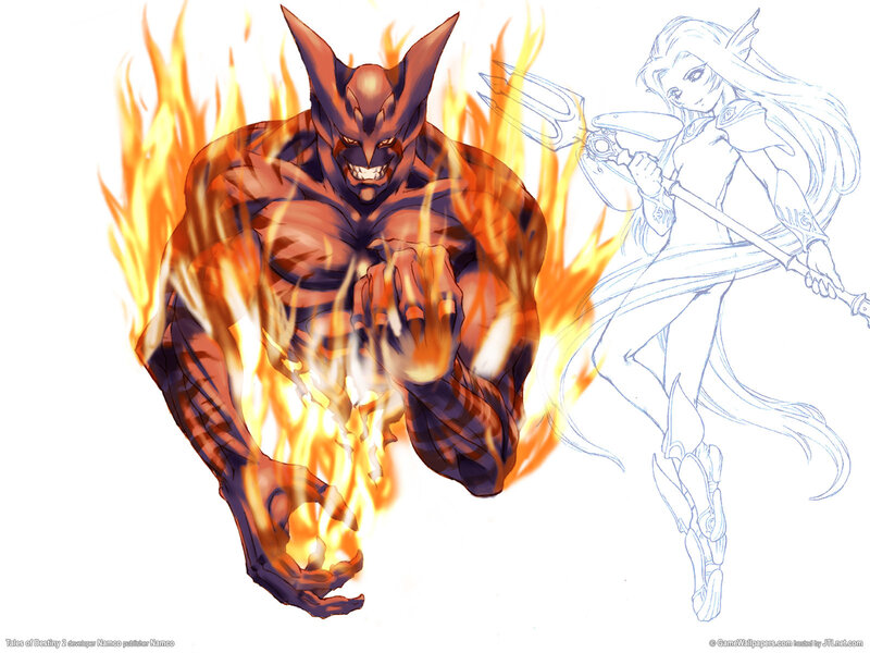 Flame-covered Demon — Orange